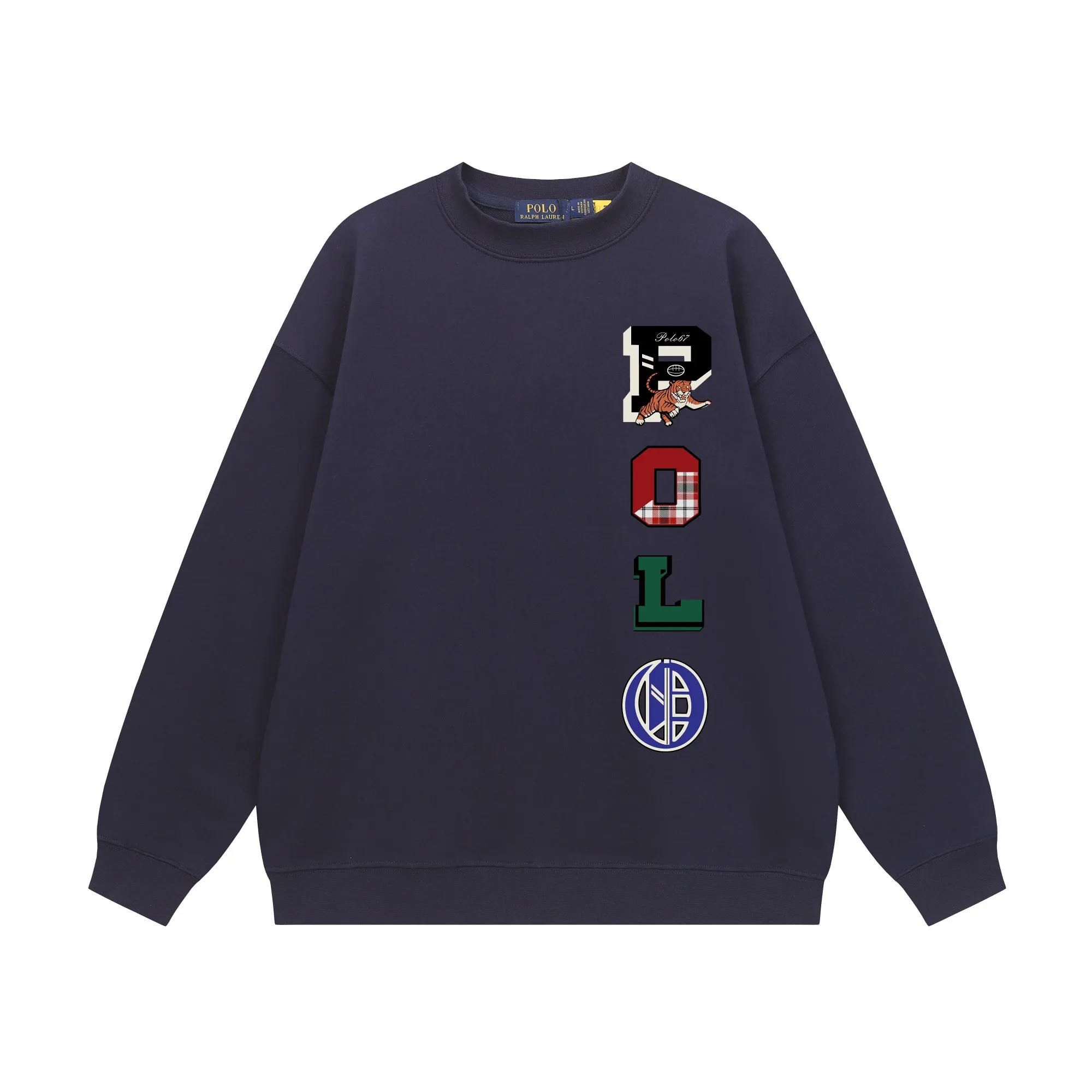 P200 Long-term stock] RalphLauren/Ralph Lauren 2025 autumn and winter new bear letter print 420g heavy large terry sweatshirt Ralph Lauren's age-reducing item, the coat fabric is made of 85% cotton ➕15% polyester, which not only retains the softness, comfort and breathability of cotton, but also adds the wear resistance and wrinkle resistance of polyester fiber, making the clothes more durable and easy to care for. Even in slightly cooler weather, you won't feel stuffy when wearing it. This kind of fabric has a natural crisp feel and is not easy to pill or deform. The bear on the chest is printed with English letters. It is full of color, full of three-dimensionality, and lifelike, adding a bit of liveliness and interest to the whole sweatshirt. There is no pressure to dress, regardless of age or gender. Complete accessories! Color: black, white, navy blue, light floral gray Size: M-L-XL-XXL
